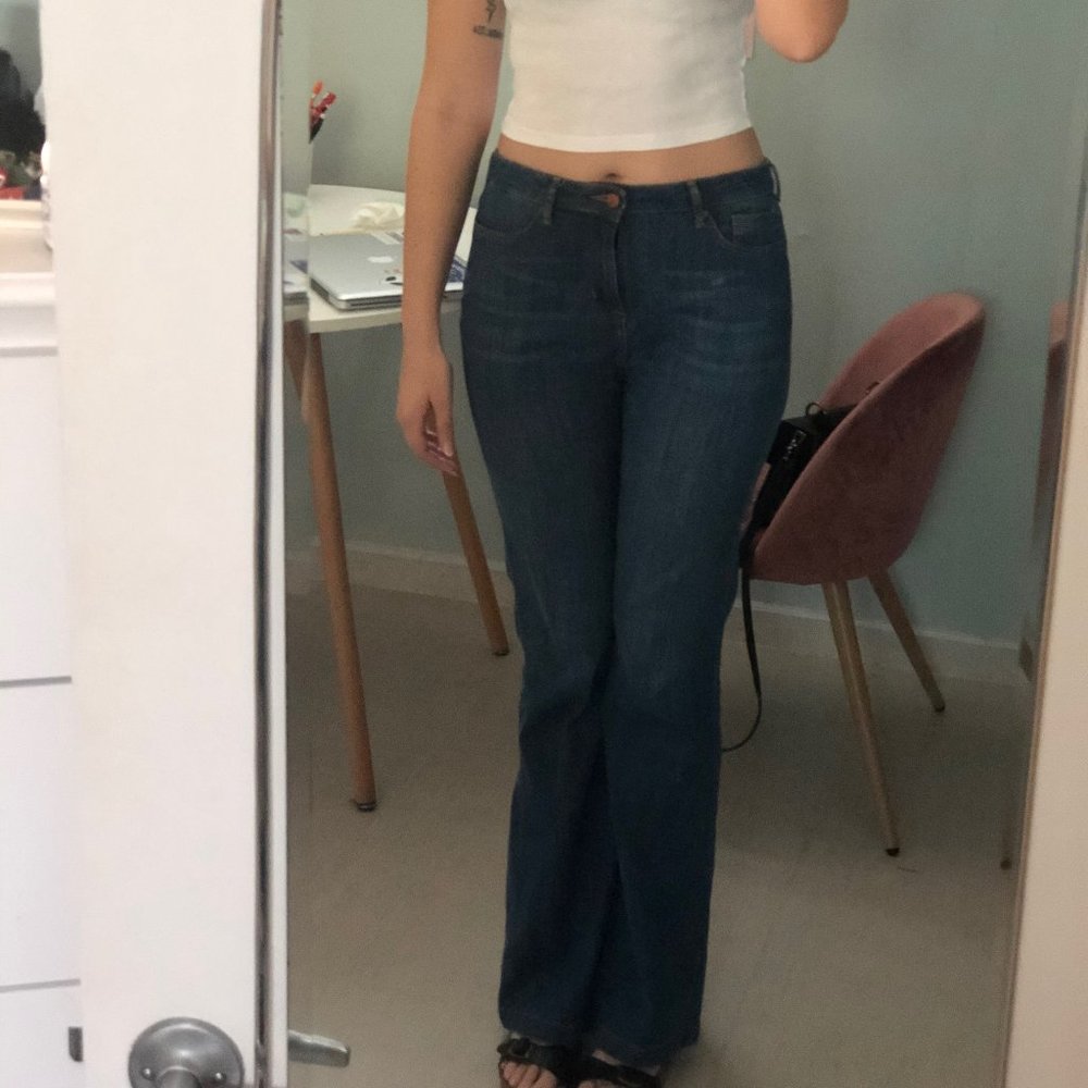 Mid-waist Bell Bottom Jeans